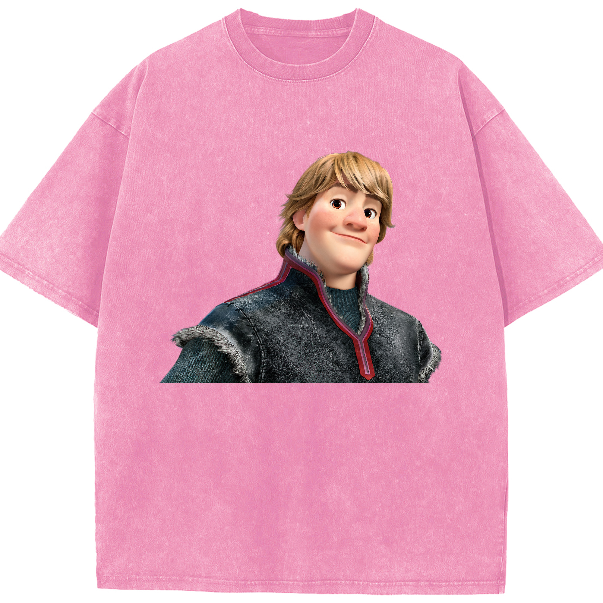 （画像用） アナと雪の女王 アンナ エルサ Frozen Anna Elsa 綿100% ヴィンテージ風 半袖Tシャツ（フロントプリント）